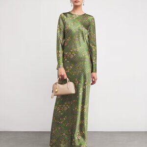Veronica Beard Green Floral Maxi Dress